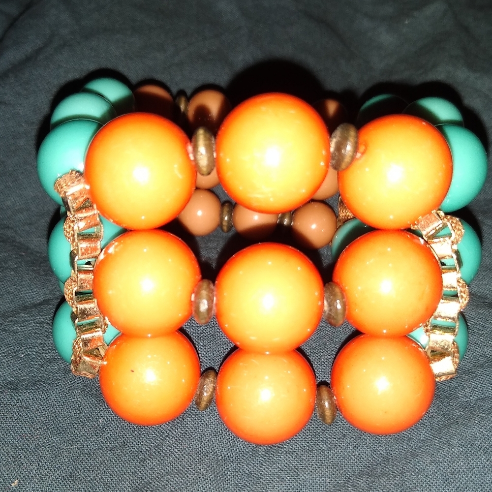 Colored beaded costume jewelry